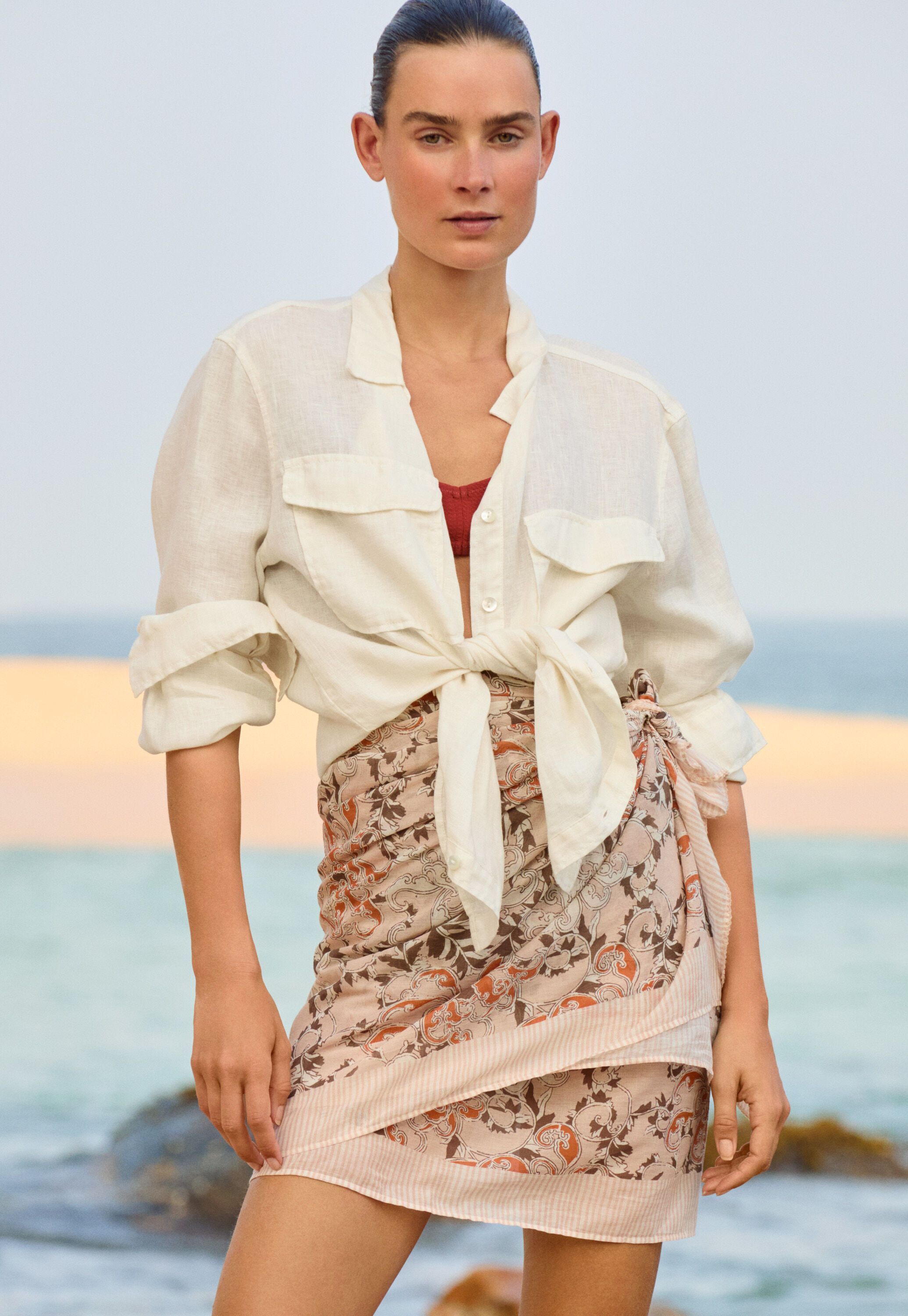 Bluse mit Biesen