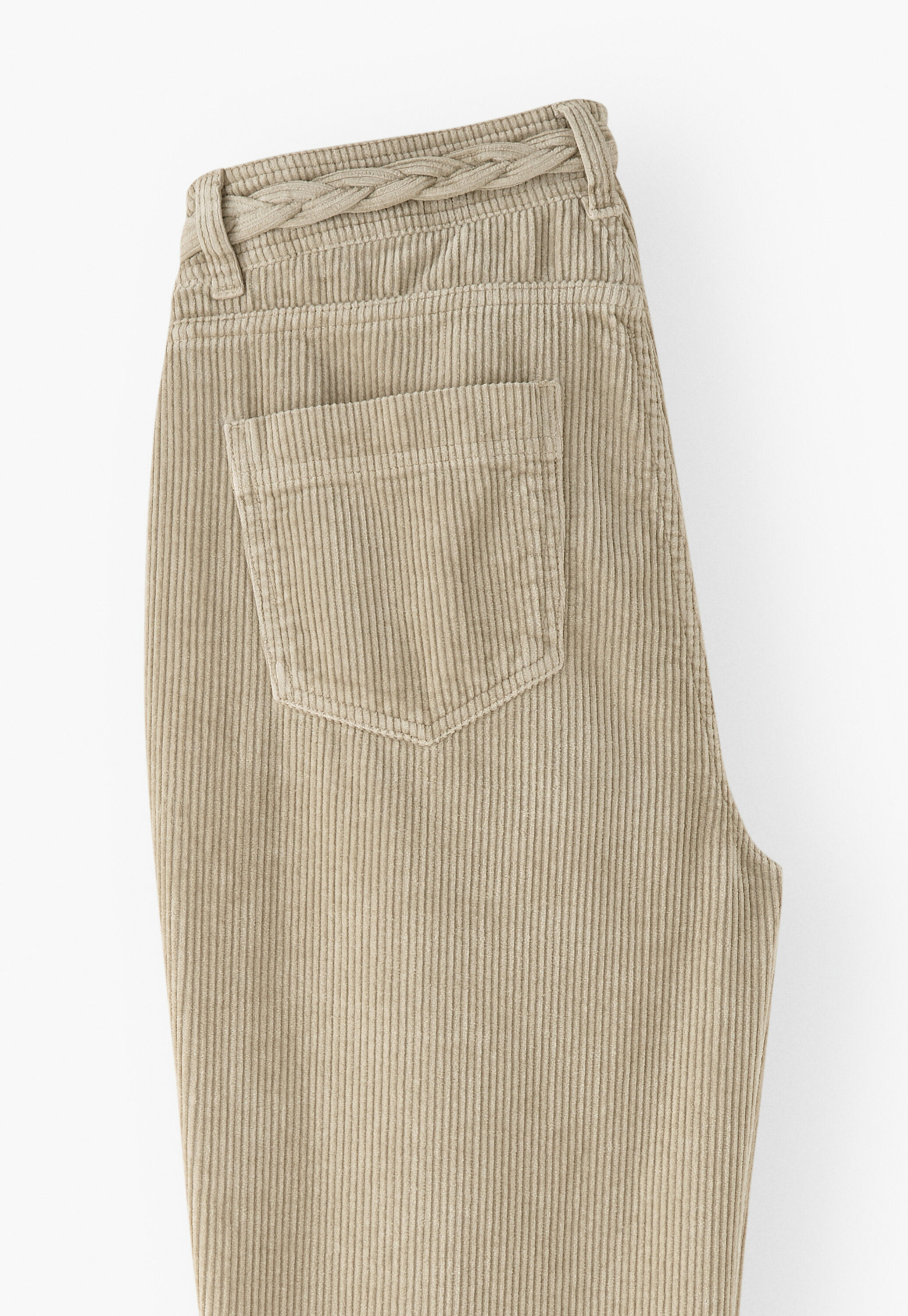 Cordhose mit geflochtenem Detail, Rehbraun, large