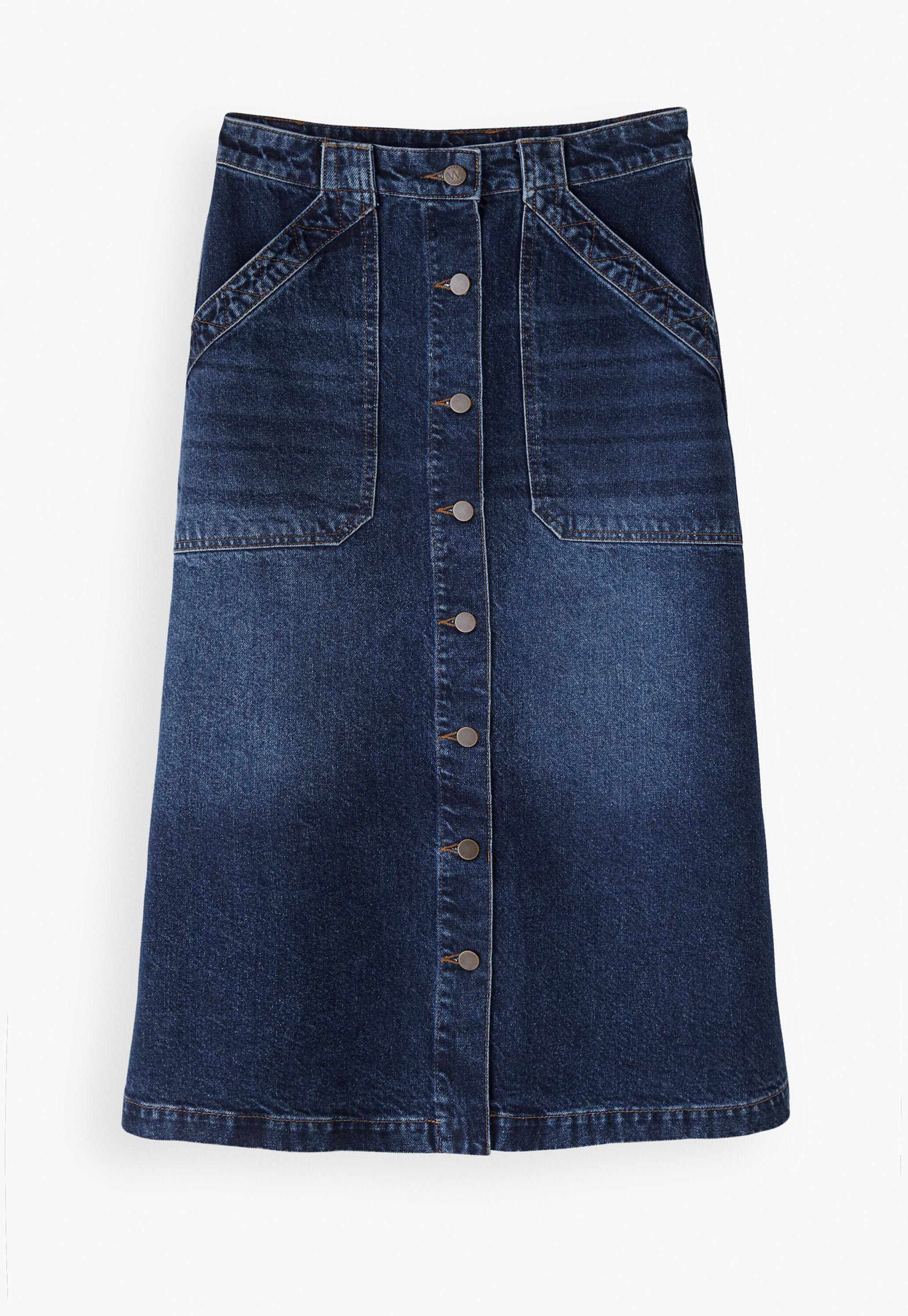 Durchgekn&ouml;pfter Rock aus Denim