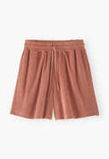 Shorts aus Frottee, Terracotta, webstill