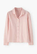 Broderie-Bluse, Zartes Rosa, webstill