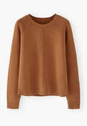 Raglanpullover, Zimt, webstill