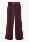 Samthose mit weitem Bein, Braune Beere, webstill