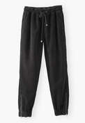 Cord-Jogginghose, Dunkelgrau, webstill