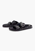 Nietensandalen, Tiefes Blau, webstill