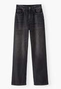 Boyfriend Jeans, Schwarz, webstill