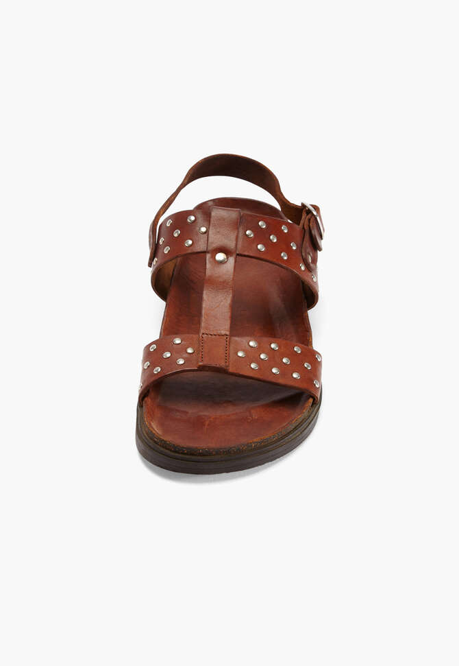 Nieten-Sandalen, Hellbraun, completeTheLook