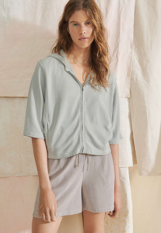 Shorts aus Frottee, Stein, completeTheLook