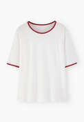 Jersey-T-Shirt, Wei&szlig;/Rubin, webstill
