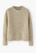 Pullover mit Rundhalsausschnitt, Helles Rehbraun, webstill