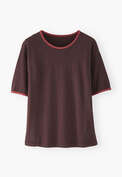 Jersey-T-Shirt, Dunkle Pflaume, webstill