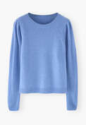 Pullover mit Puff&auml;rmeln, Kornblume, webstill