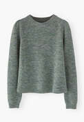 Pullover im Perlmuster, Indigo/Gr&uuml;n, webstill