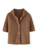 Cardigan mit Waffelmuster, Rehbraun, webstill