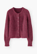 Durchgekn&ouml;pfter Cardigan, Magenta, webstill