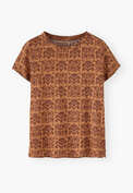 Bedrucktes T-Shirt, Rost, webstill