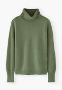 Pullover mit hohem Kragen, Farn, webstill