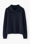 Pullover mit Strickmusterdetails, Mitternacht, webstill